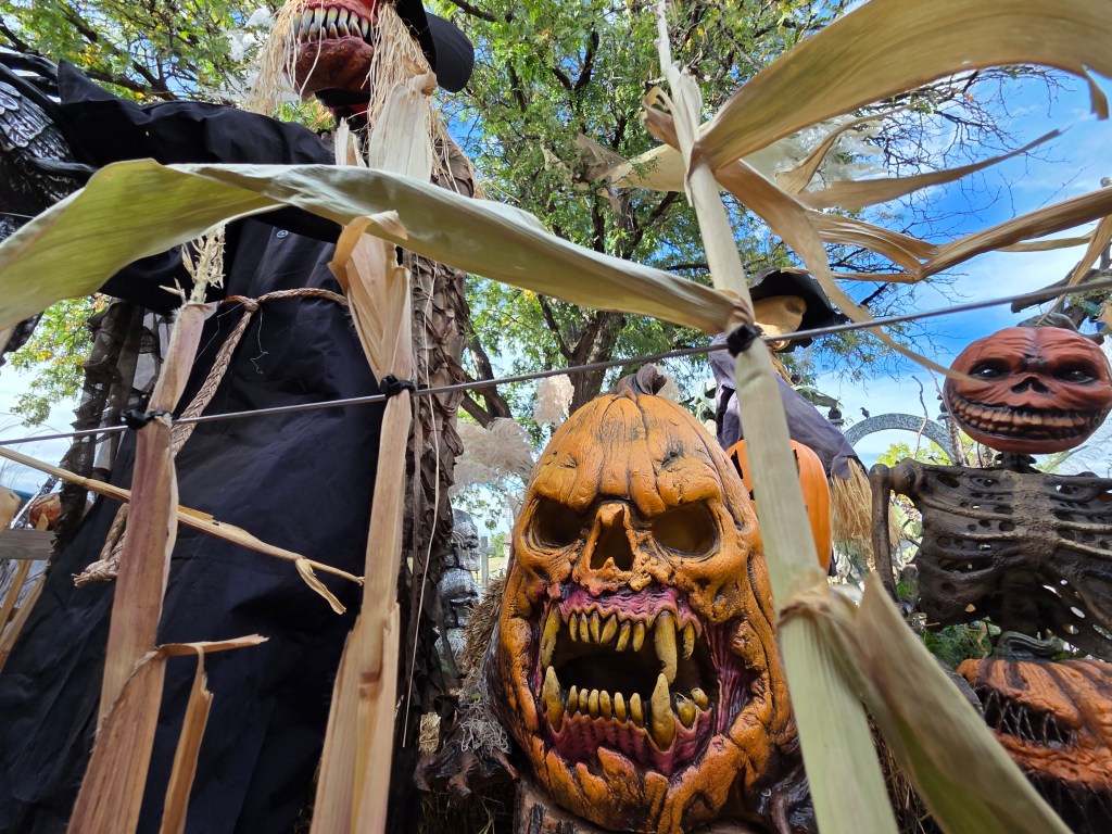 A haunted attraction.