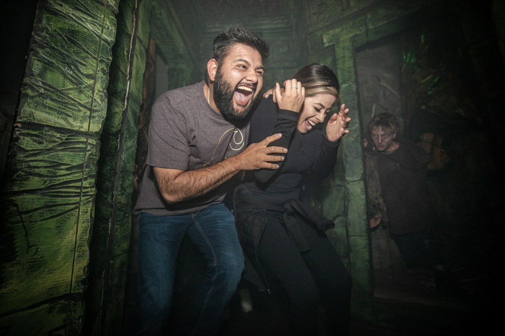 People in a haunted house.