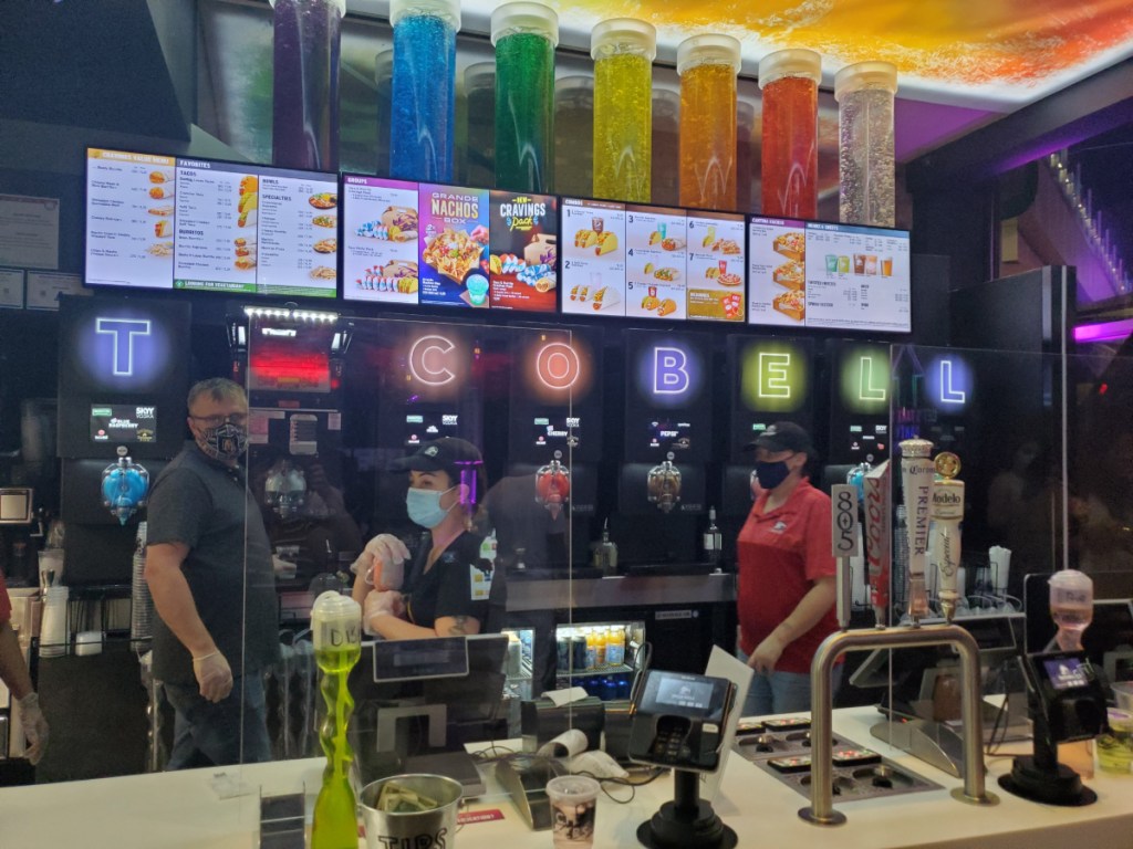 frozen drink machines inside a taco bell cantina