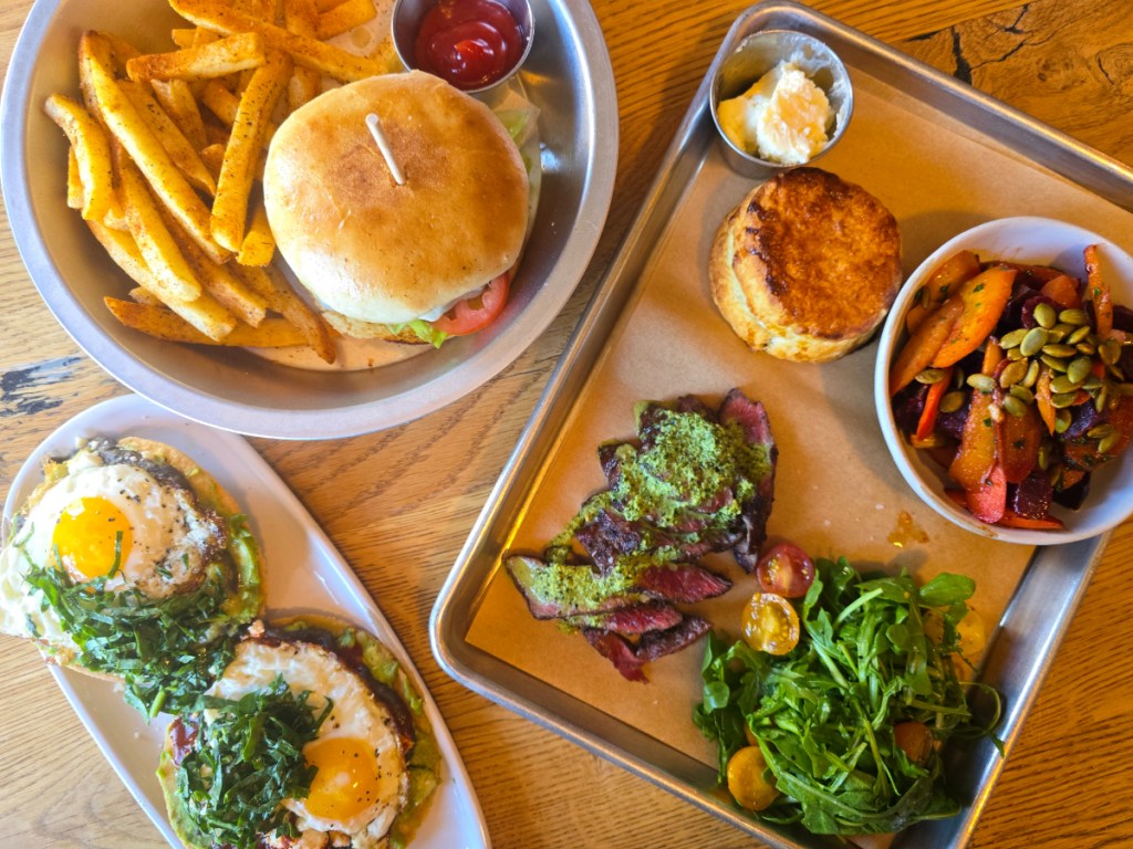 various food on a table