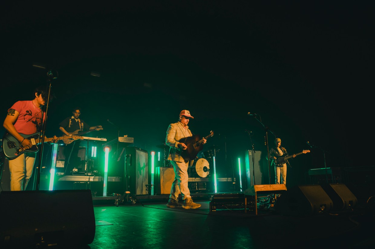 Modest Mouse performing on stage at Mission Ballroom in Denver, Colorado.