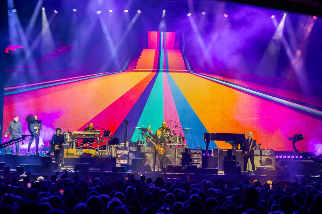 Paul McCartney performing live at Coors Field in Denver, Colorado, on Saturday, October 11, 2025.