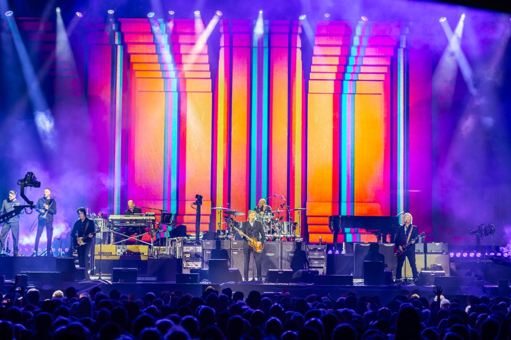 Paul McCartney performing live at Coors Field in Denver, Colorado, on Saturday, October 11, 2025.