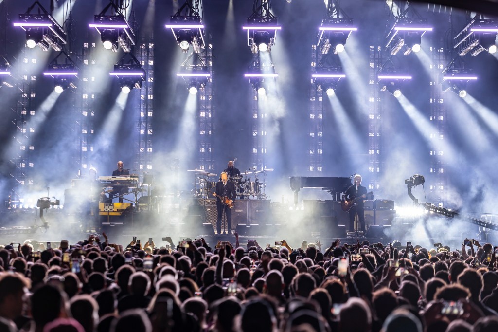 Paul McCartney performing live at Coors Field in Denver, Colorado, on Saturday, October 11, 2025.