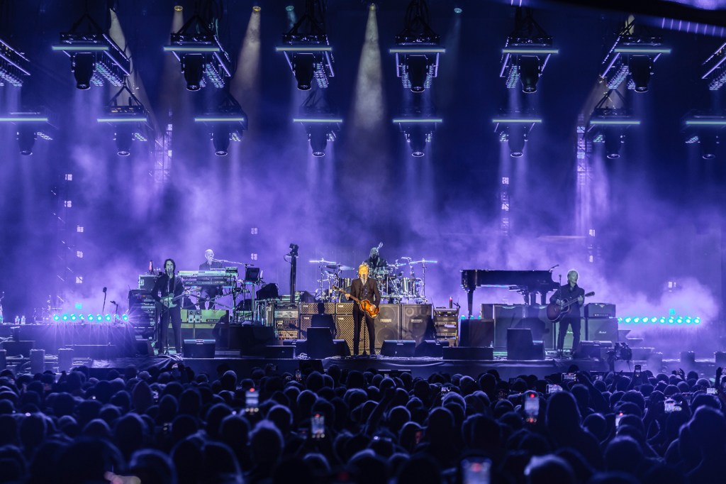Paul McCartney performing live at Coors Field in Denver, Colorado, on Saturday, October 11, 2025.