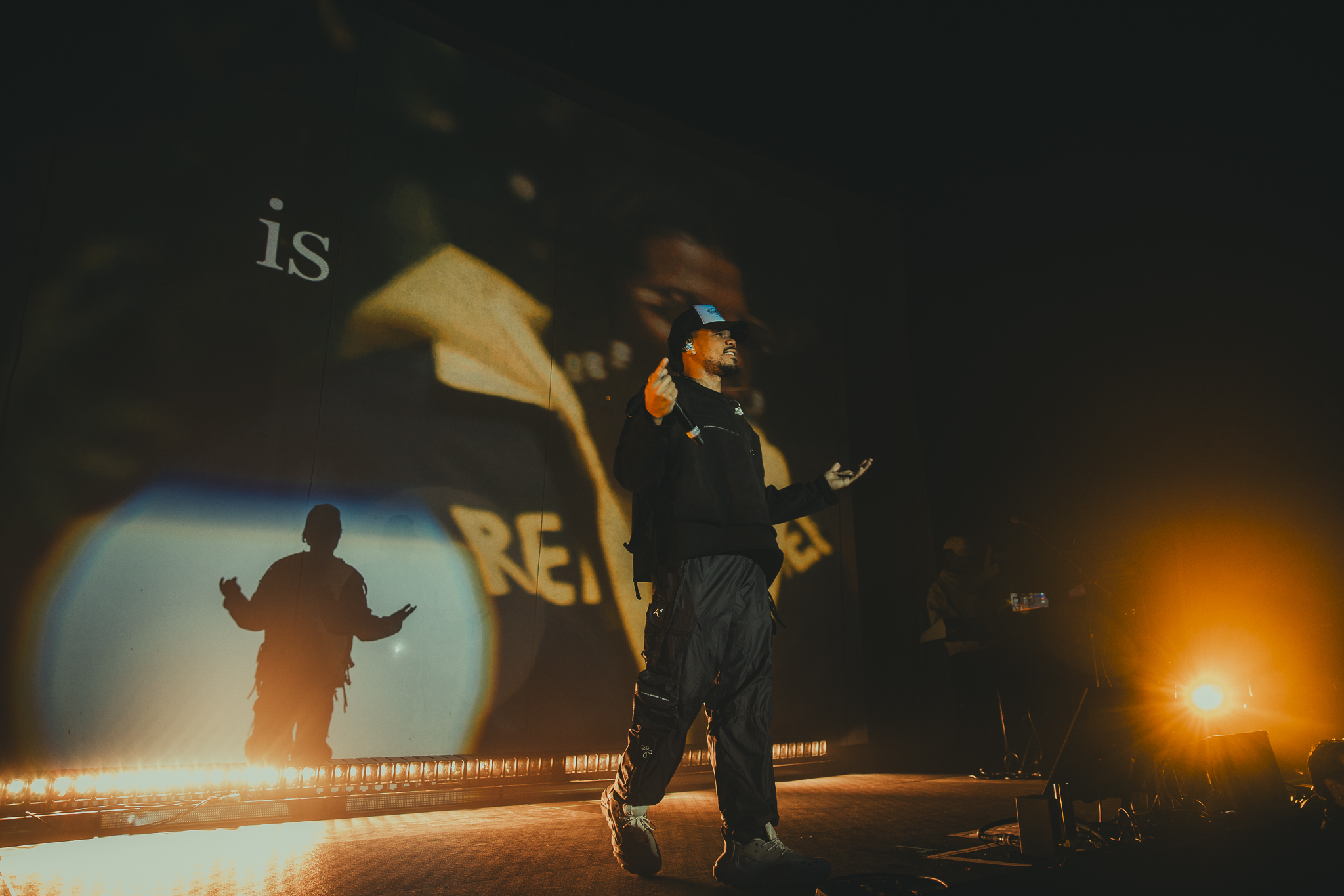 Chance the Rapper on stage at Fillmore Auditorium in Denver, Colorado.