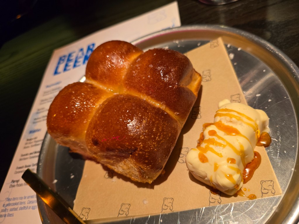 bread and bear-shaped butter
