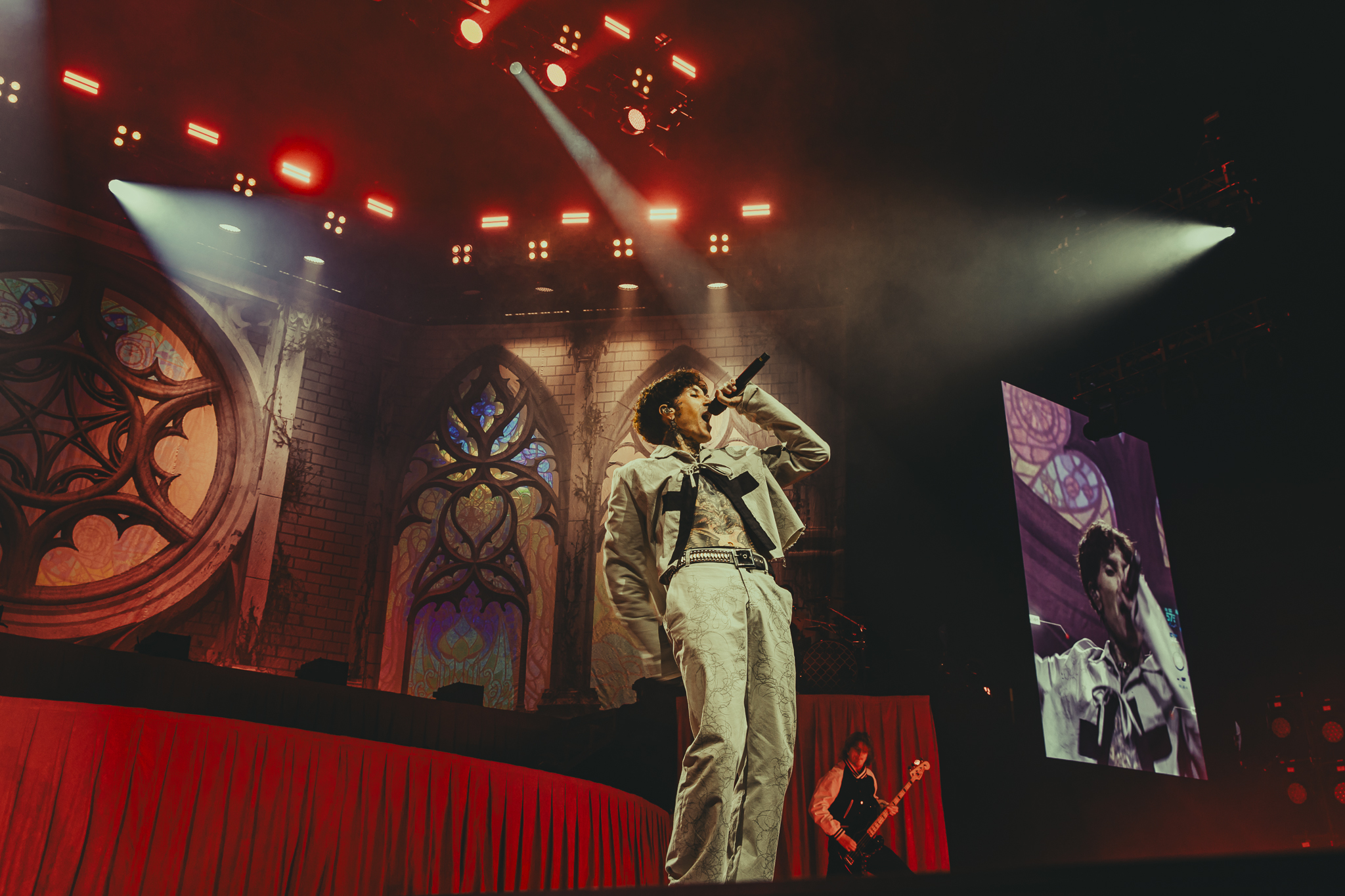 Bring Me The Horizon on stage at Ball Arena in Denver, Colorado, for their USA Ascension Program Part 01 tour.