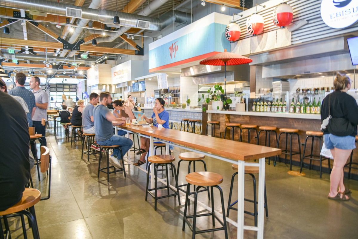 inside of a food hall