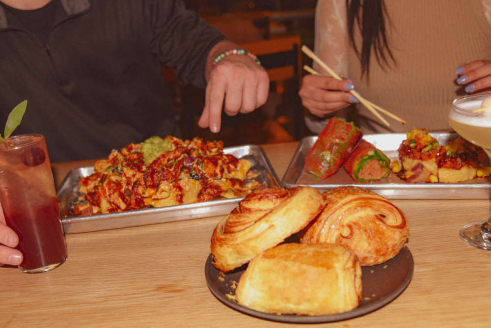 various food on a table