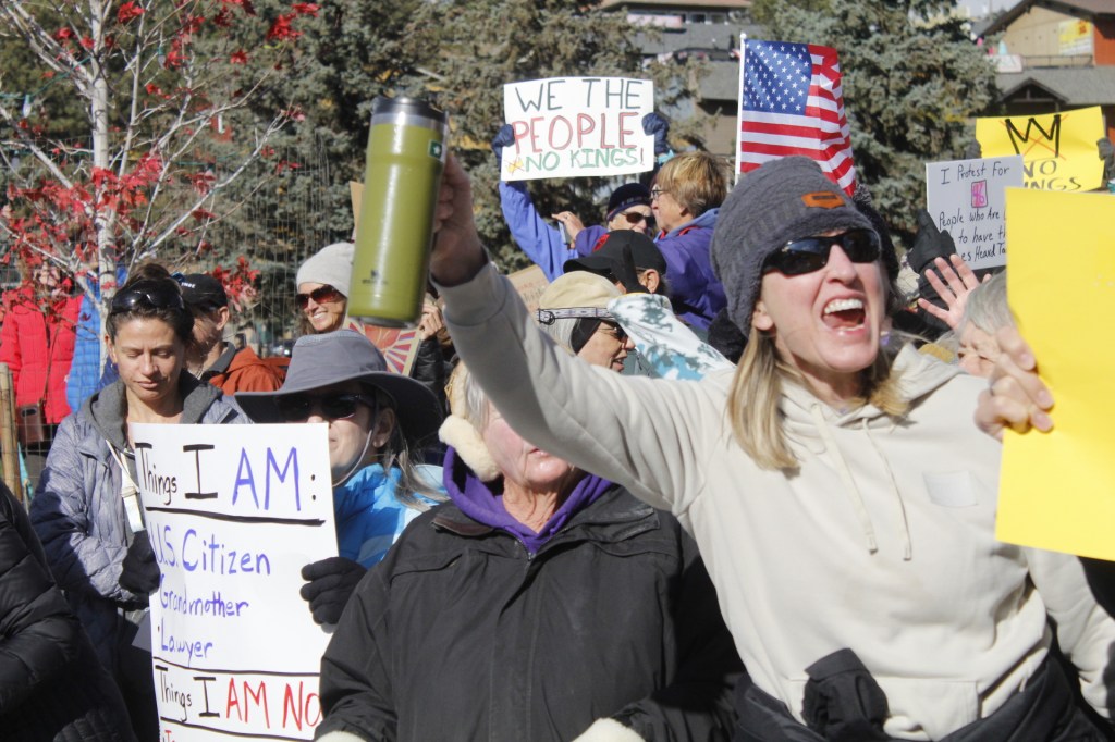 protesters on No Kings