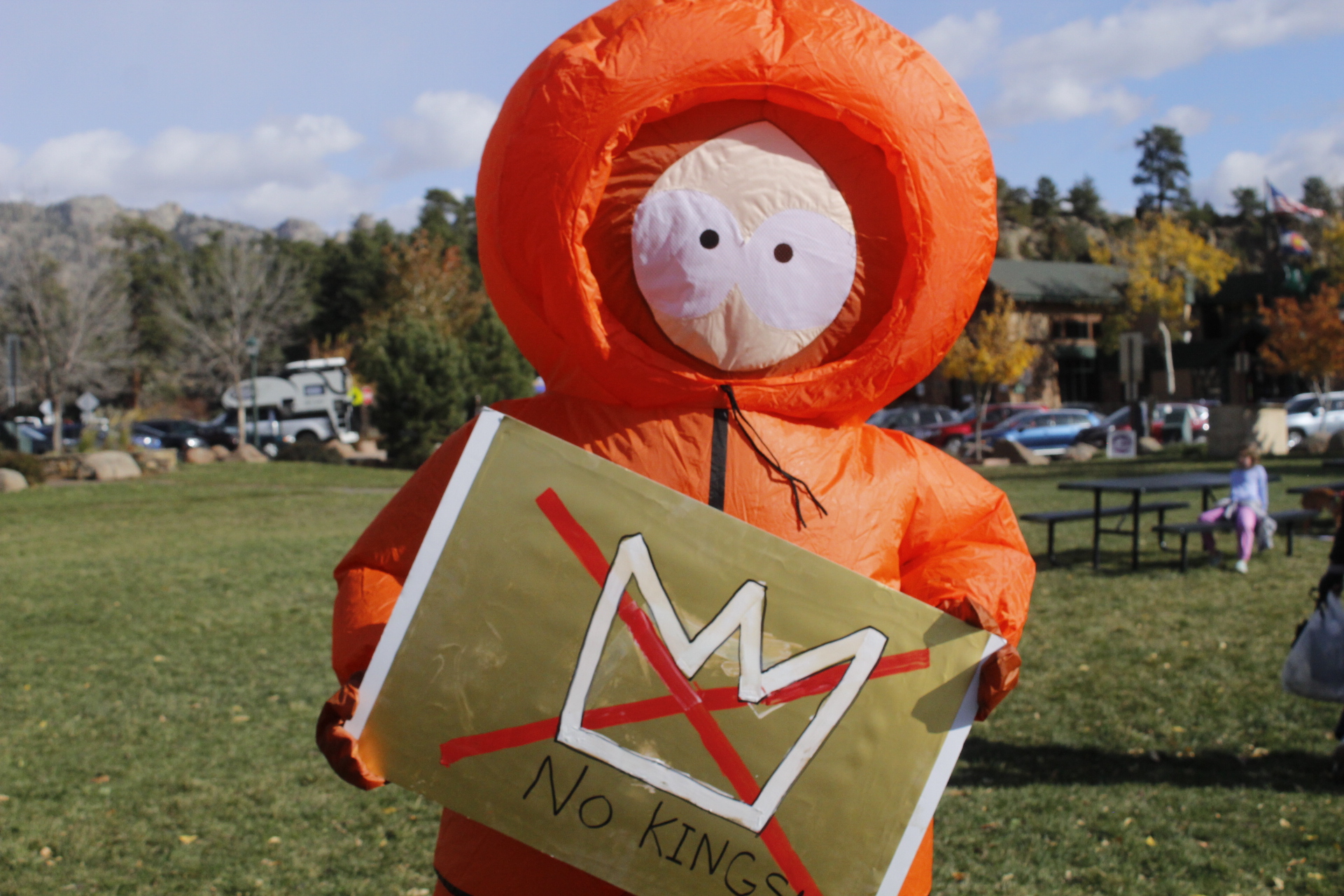kenny protesting in Estes