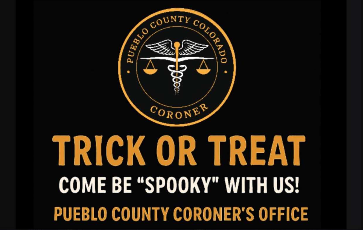 pueblo coroner halloween party flyer