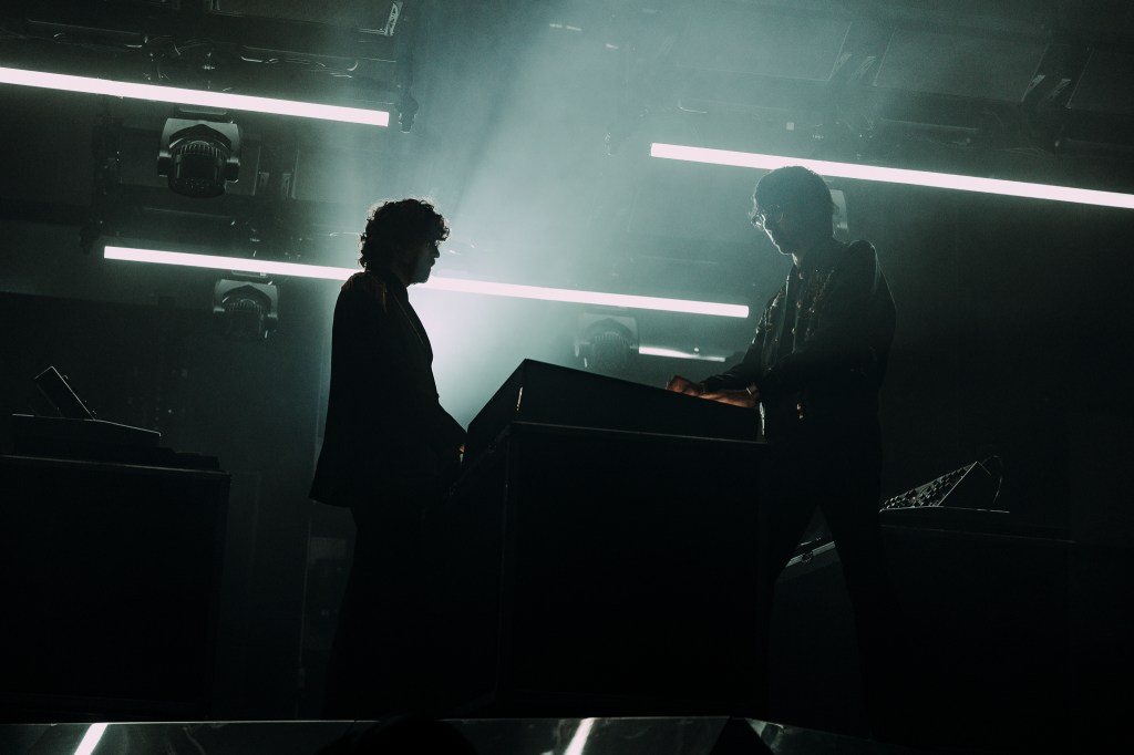 Justice performing live at Ball Arena in Denver, Colorado on Saturday, November 1, 2025.
