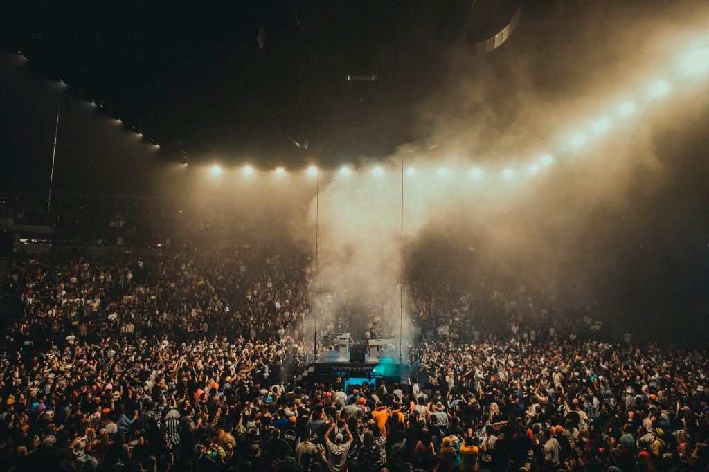 Kaytranada performing live at Ball Arena in Denver, Colorado on Saturday, November 1, 2025.