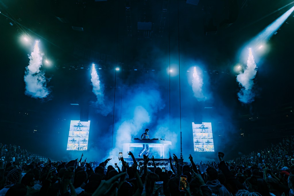 Kaytranada performing live at Ball Arena in Denver, Colorado on Saturday, November 1, 2025.