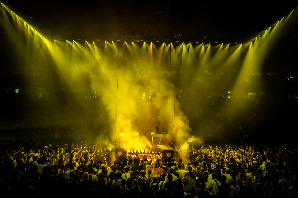 Kaytranada performing live at Ball Arena in Denver, Colorado on Saturday, November 1, 2025.