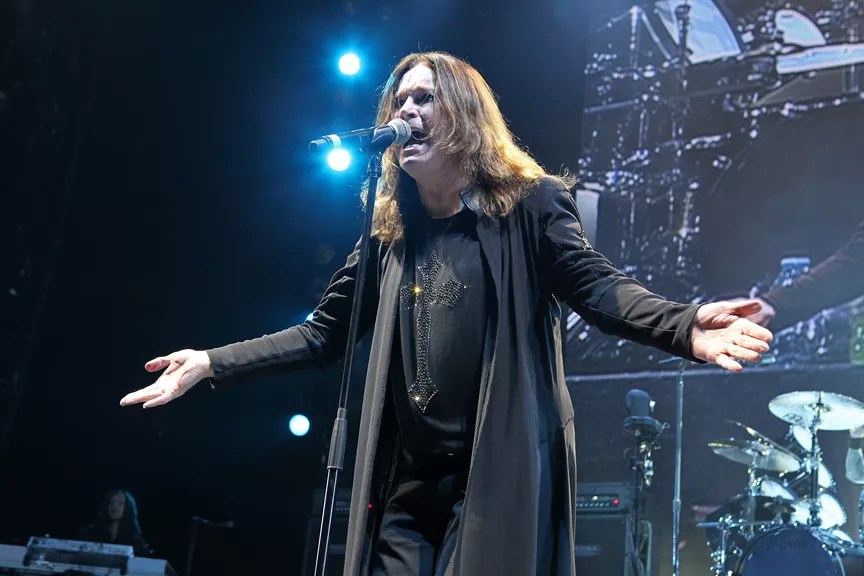 Ozzy Osbourne performing at Ball Arena in 2018.