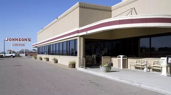 exterior of a gas station