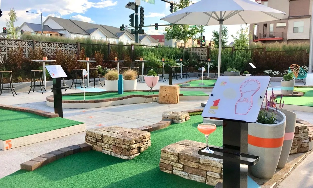 Punch Bowl Social Stapleton Adds Aviation-Inspired Putt Club