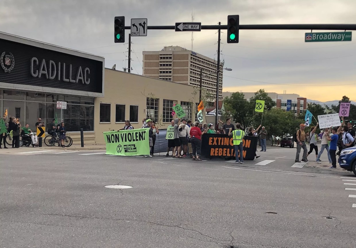 Climate Protesters Disrupt Denver Traffic, Eight Arrested