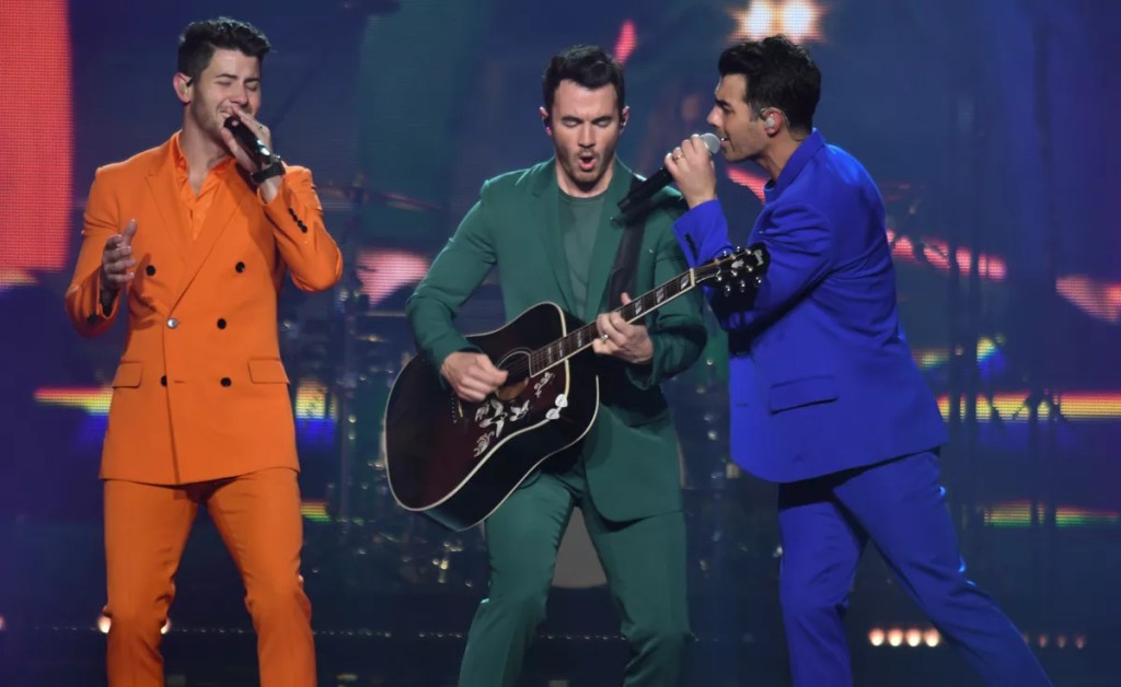 The Jonas Brothers in 2019 at the then-named Pepsi Center.