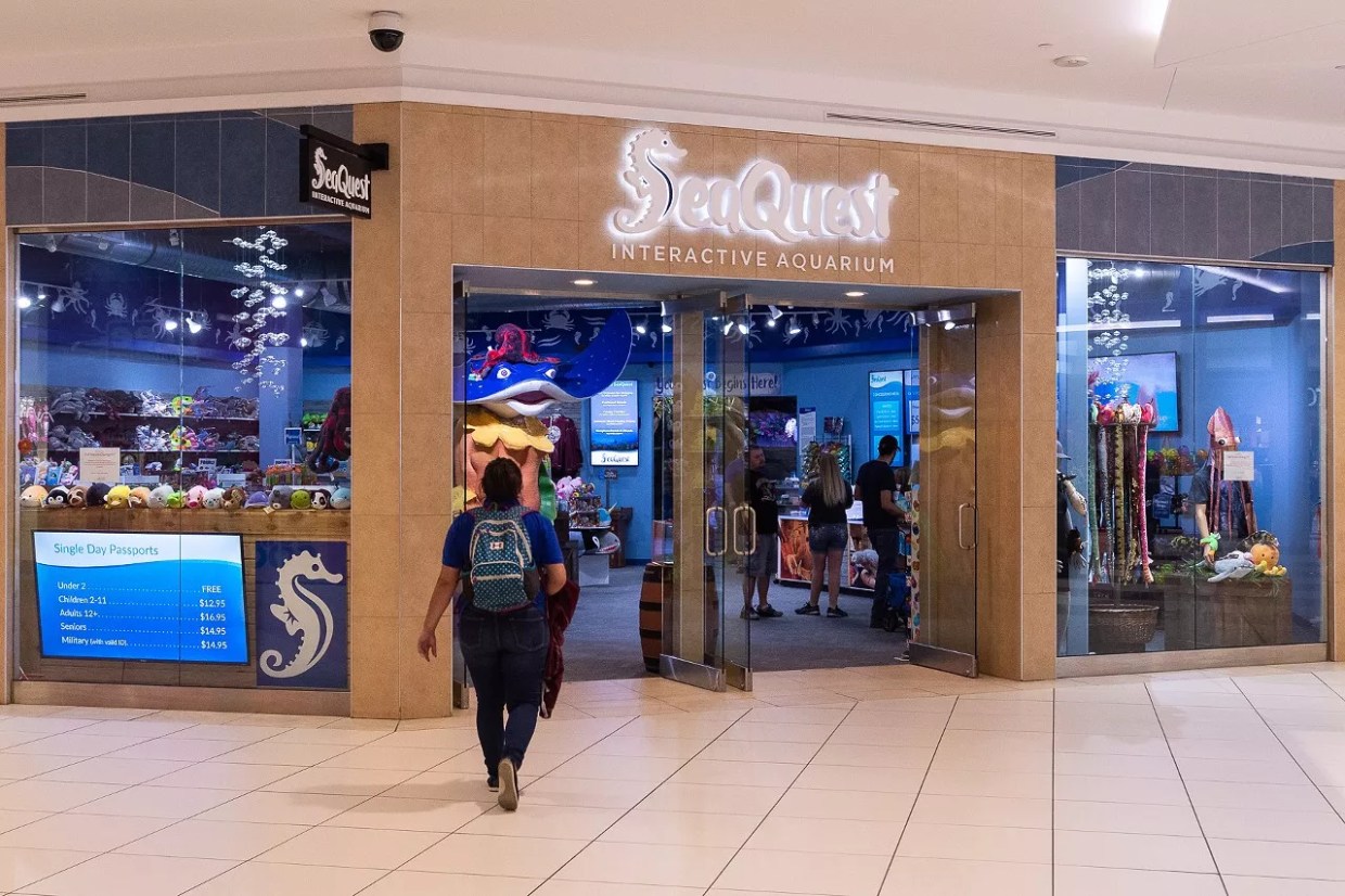 The entrance to SeaQuest Littleton in Southwest Plaza