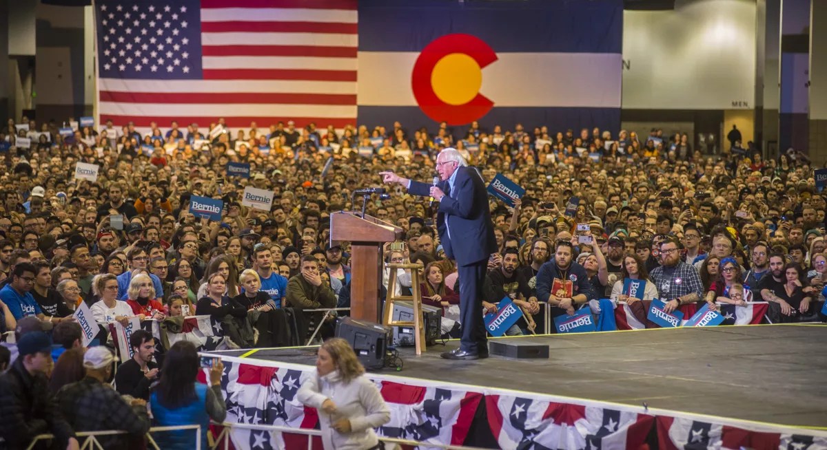 Sanders Slams Trump — and Bloomberg — at Massive Denver Rally