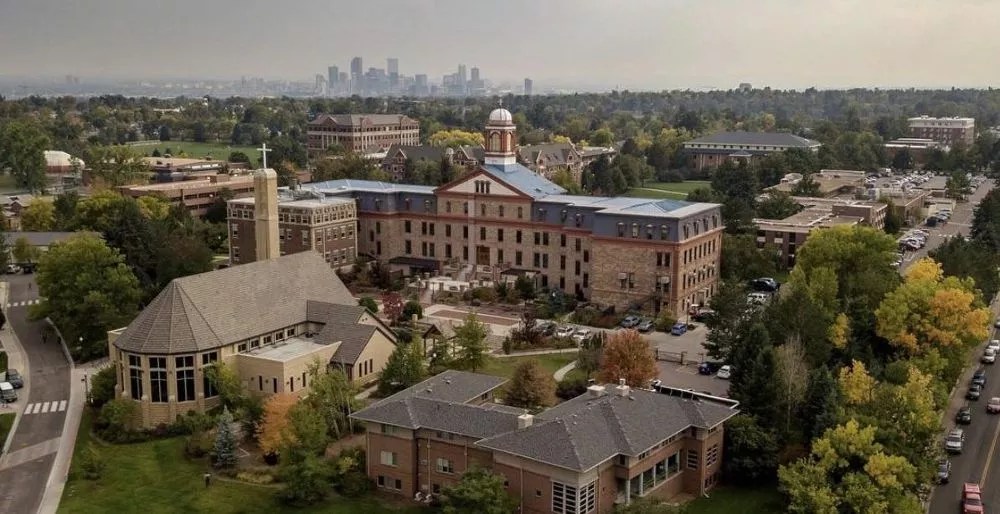 Main hall on Regis University Denver campus.