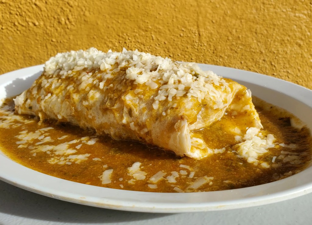 a smothered burrito