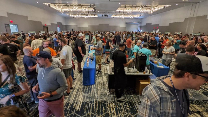 Beer festival in a hotel ballroom