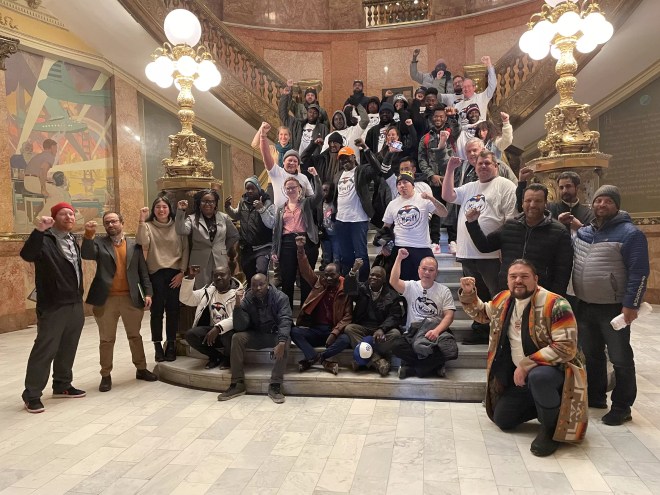 Members of the Colorado Independent Drivers United group.