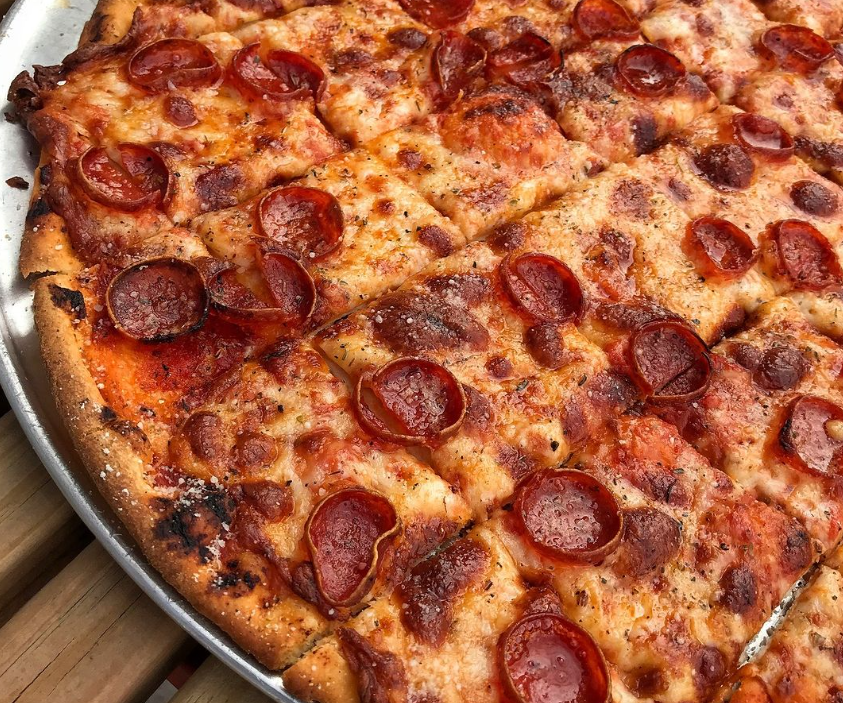 a pepperoni pizza