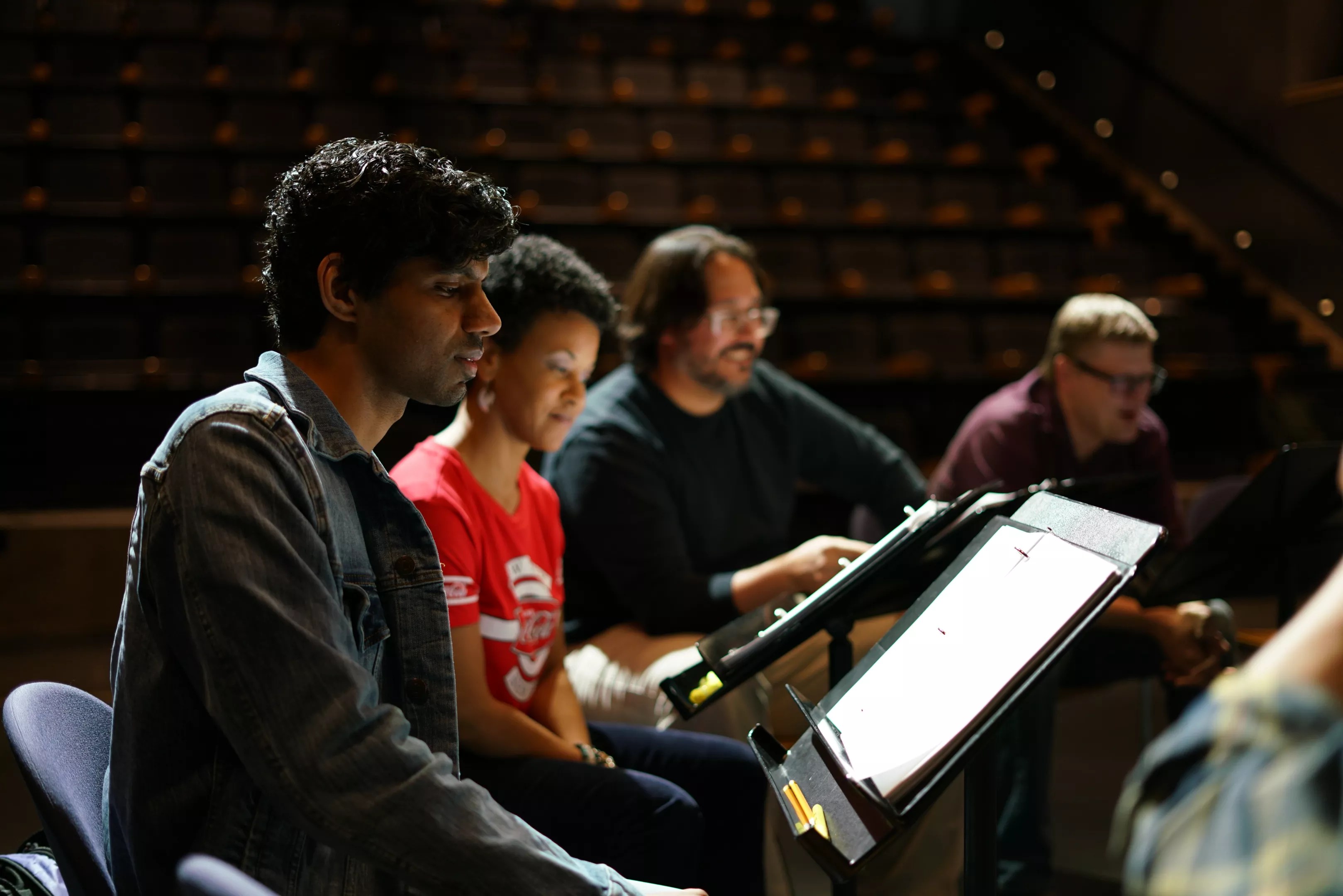 actors read from scripts