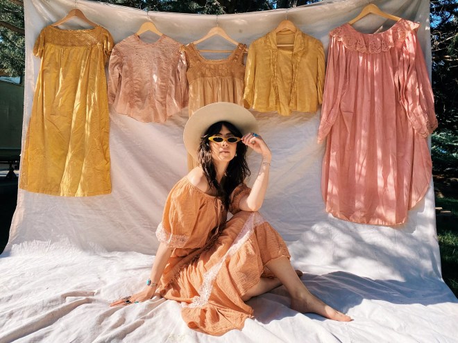 woman in yellow dress