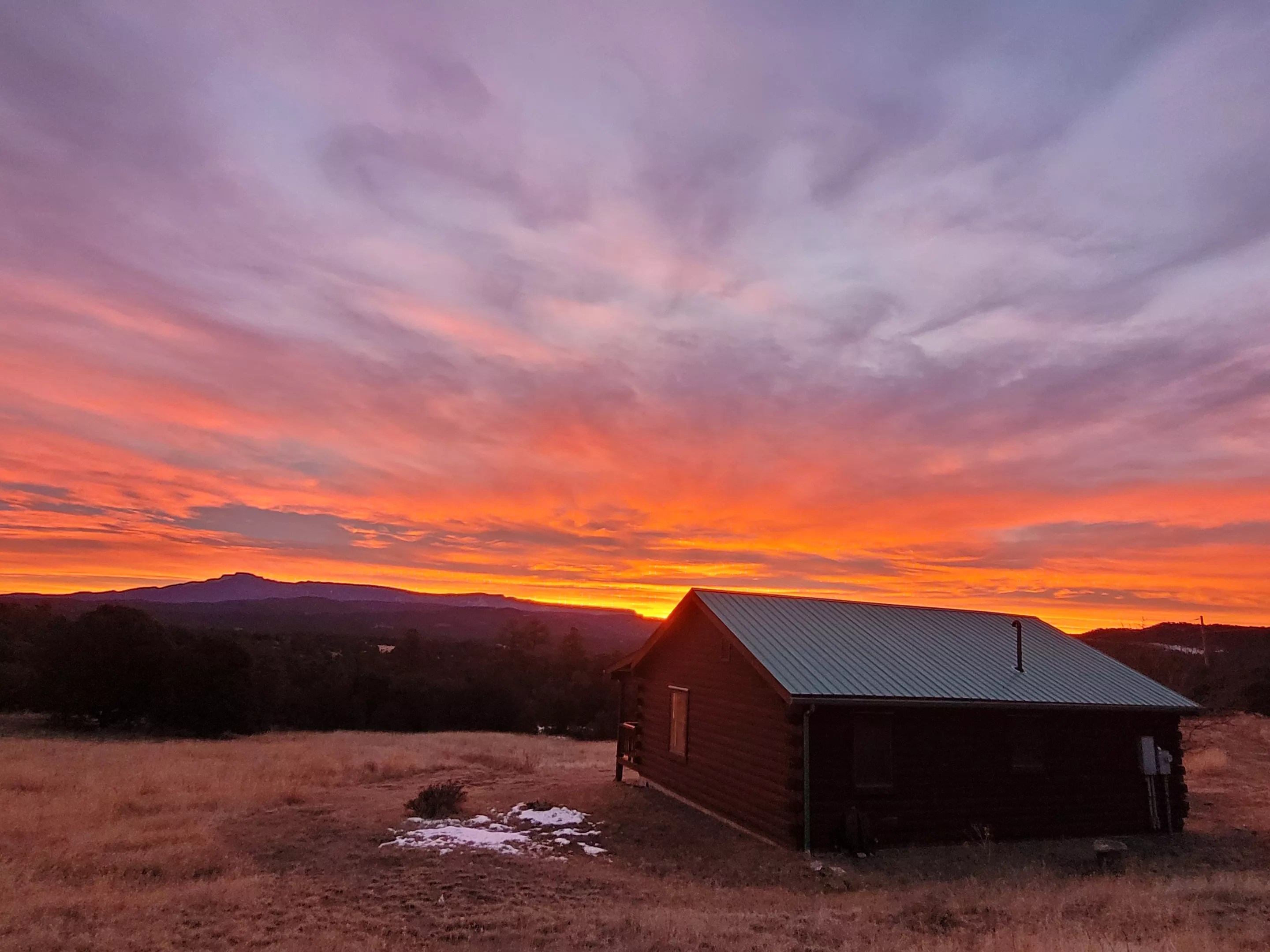 Colorado sunset with a barn