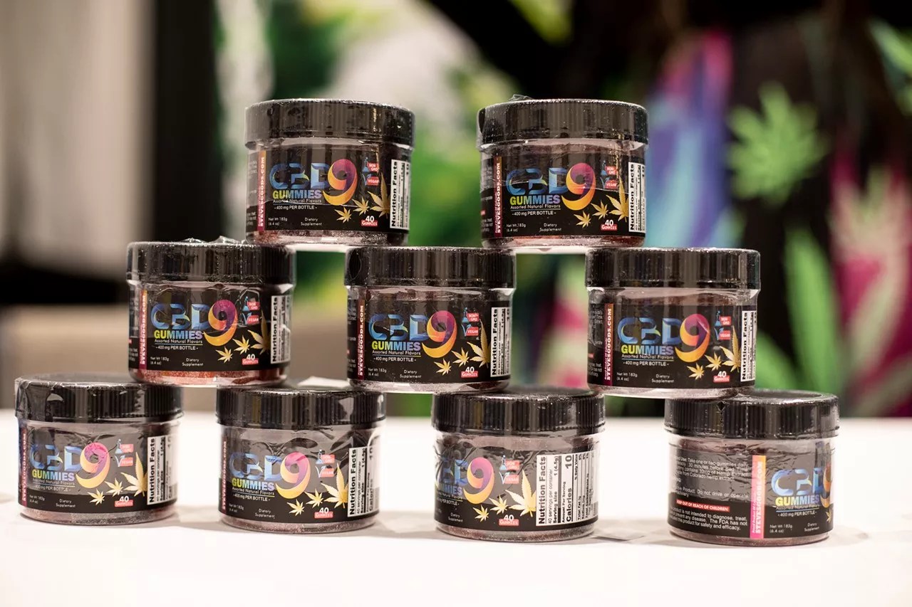 Hemp CBD gummies on display at the 2023 NoCo Hemp Expo