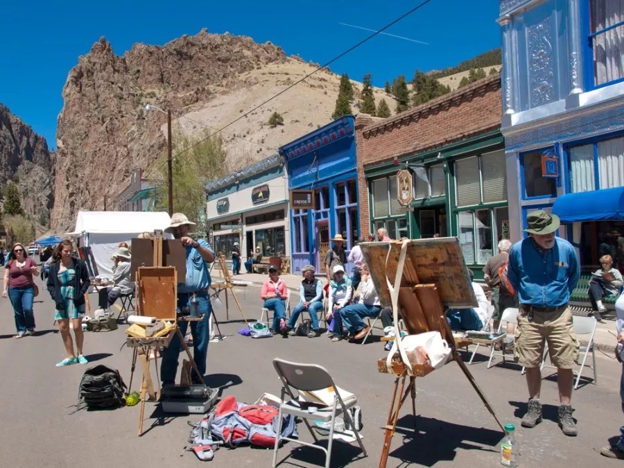 scenic Creede Main Street in Colorado