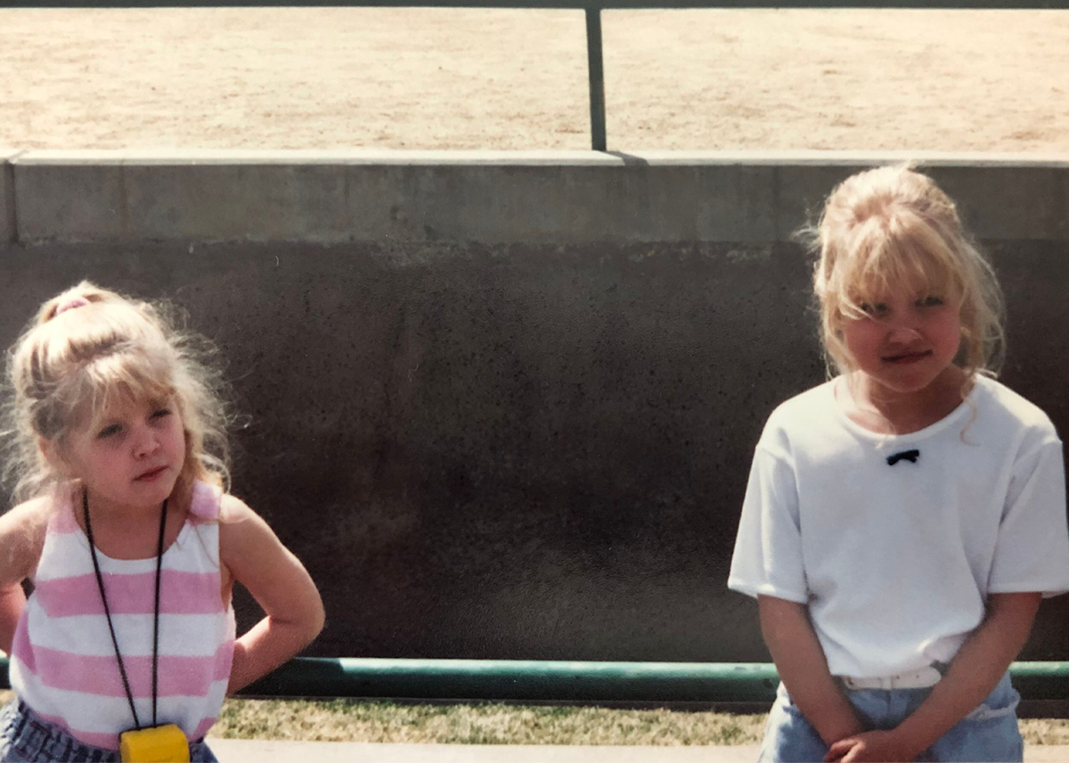 vintage photo of two toddler girls