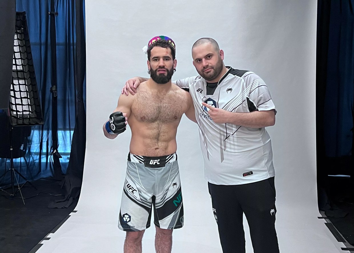UFC fighter Muhammad Naimov and coach Gokor Ambaryan