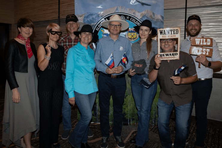 Slovenian Minister of Defense Marjan Šarec at a ceremony in Colorado celebrating a 30 year partnership between SLovenia and the Colorado National Guard.