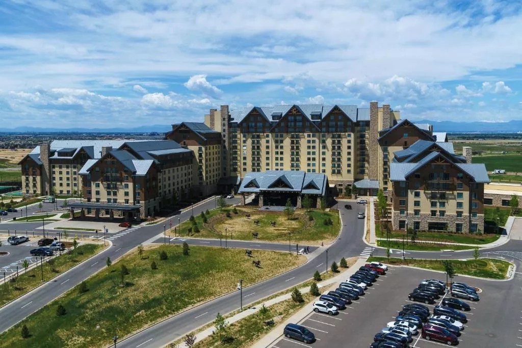 The Gaylord Rockies Resort and Convention Center is a notable landmark in Aurora.