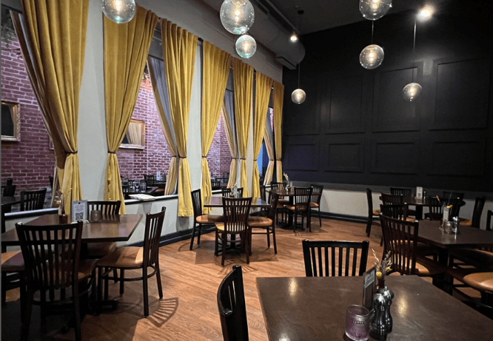 inside of a dining room
