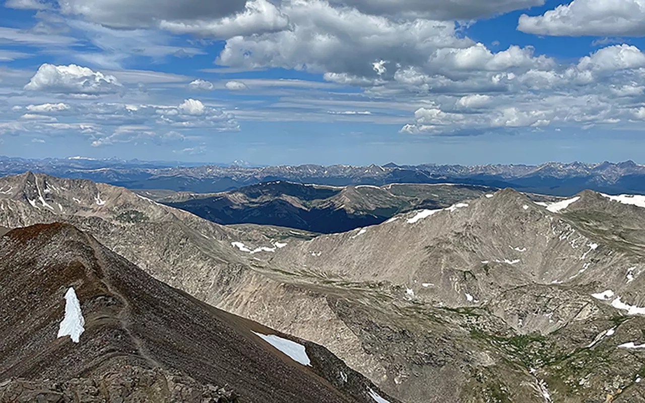 mountain view from top of fourteener