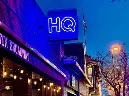 denver club outside at night with neon