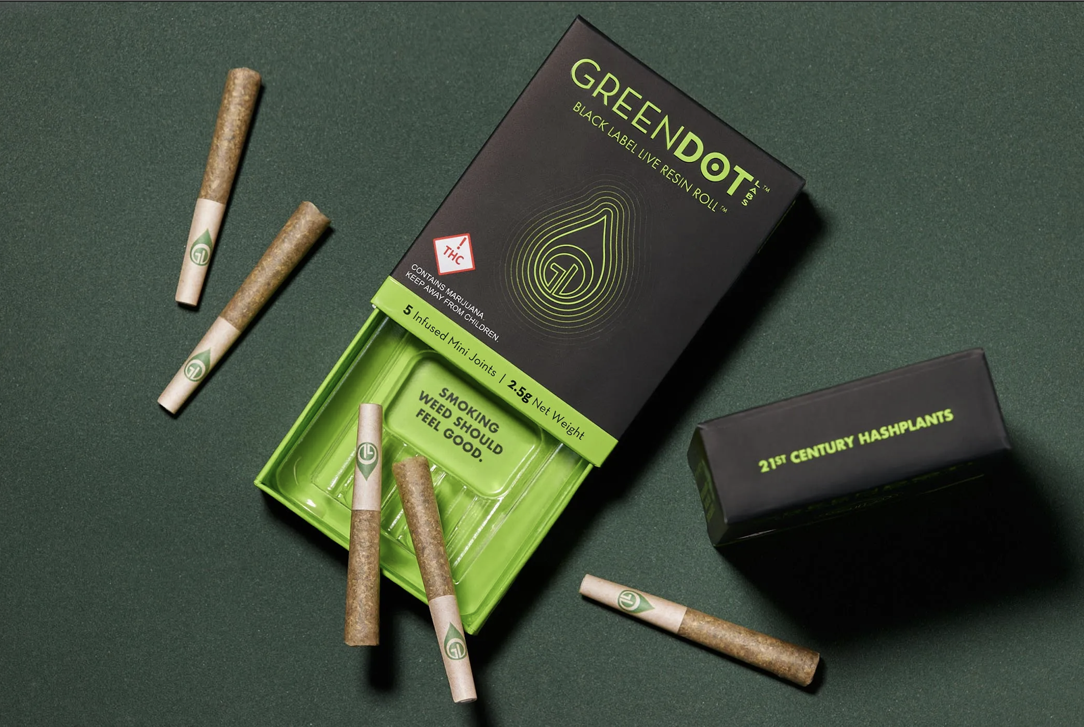 Mini pre-rolled joints from Green Dot Labs