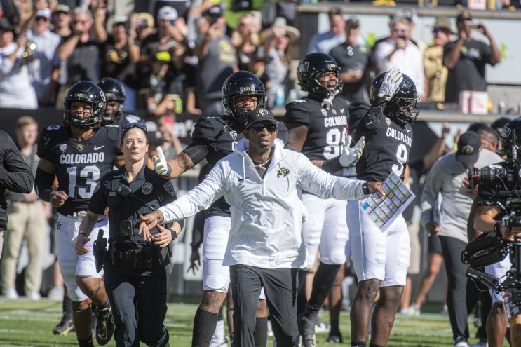 football coach in crowd