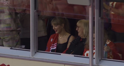 Taylor Swift in attendance for the Thursday Night Football game between the Denver Broncos and Kansas City Chiefs.