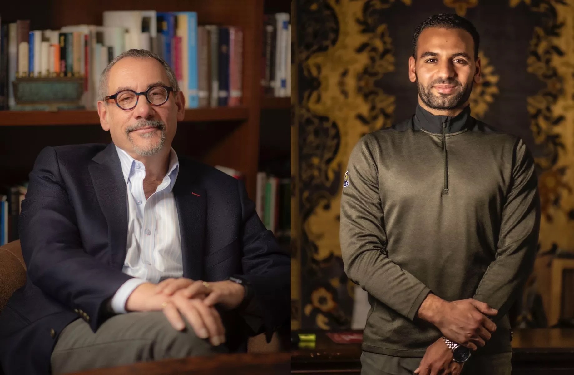Rabbi Joseph Black and Imam Muhammad Kolila posing for pictures.