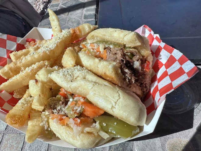 an italian beef sandwich